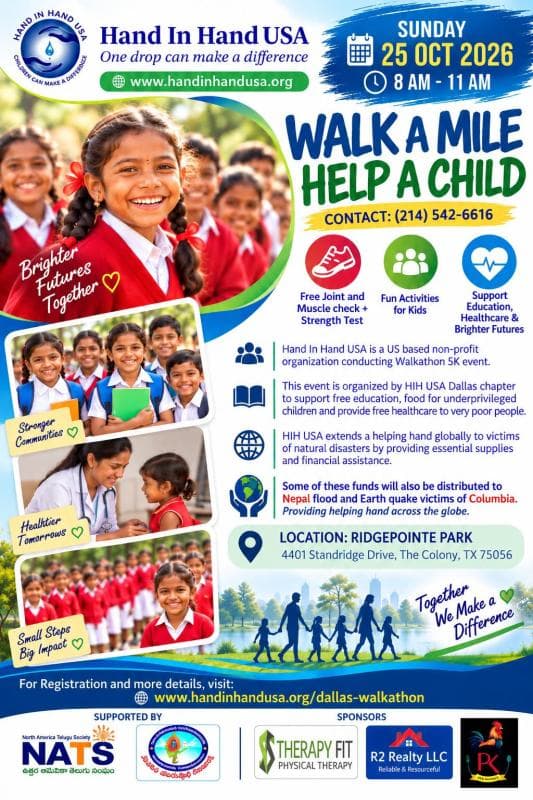 Walk A Mile Help A Child - Hand In Hand USA Walkathon