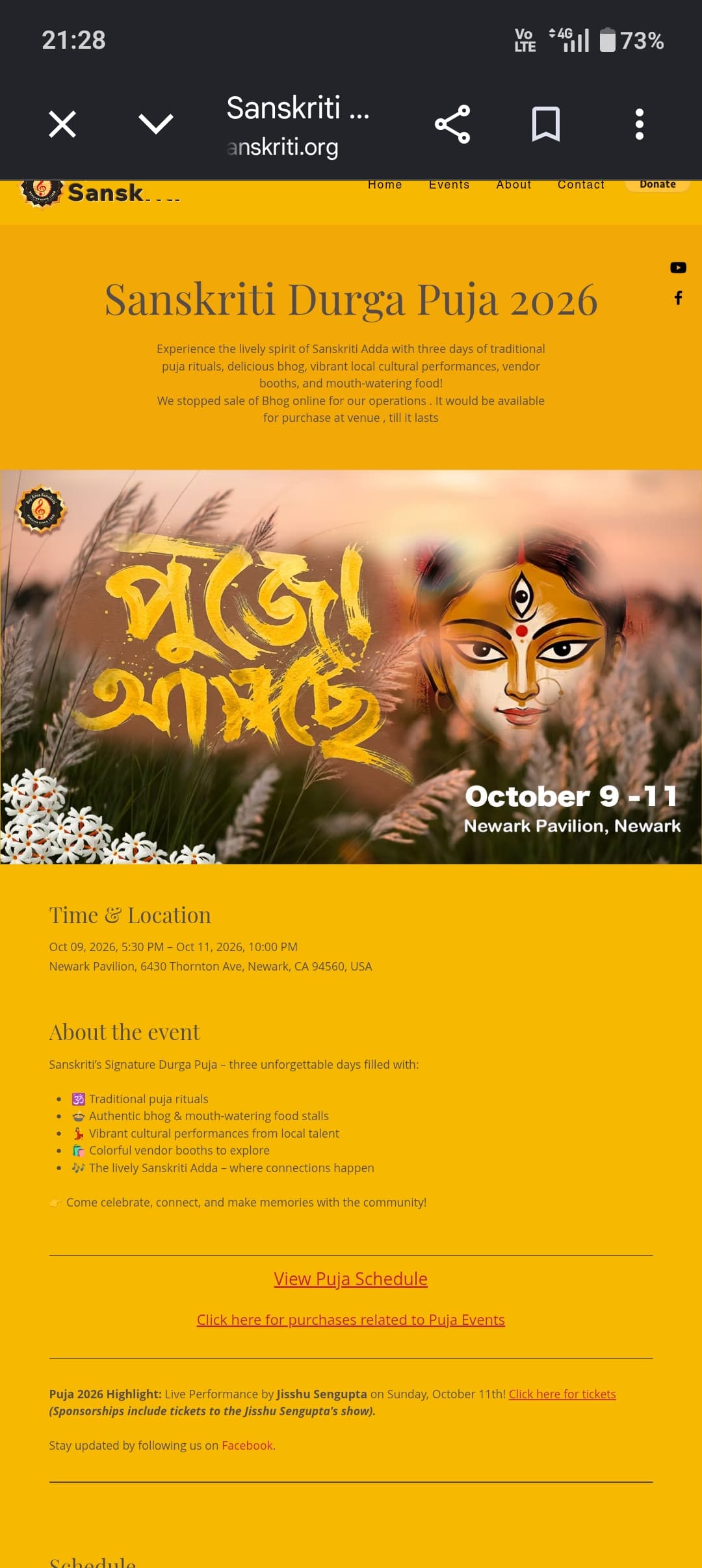 Sanskriti Durga Puja 2026