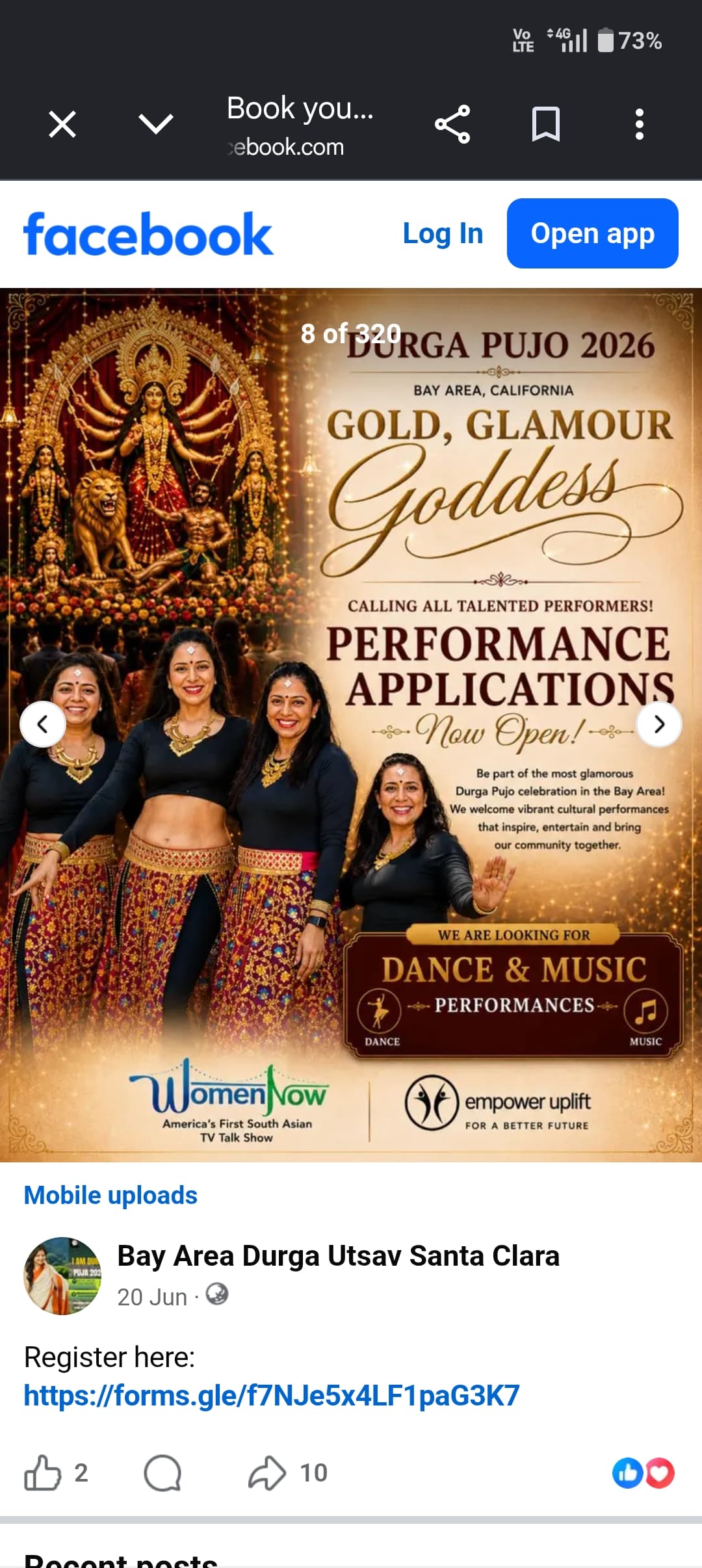 Durga Pujo 2026 - Gold, Glamour Goddess Performance Applications