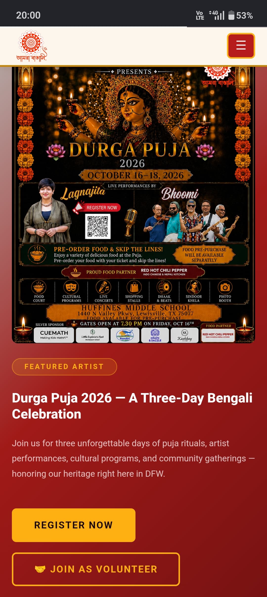 Durga Puja 2026 – A Three-Day Bengali Celebration